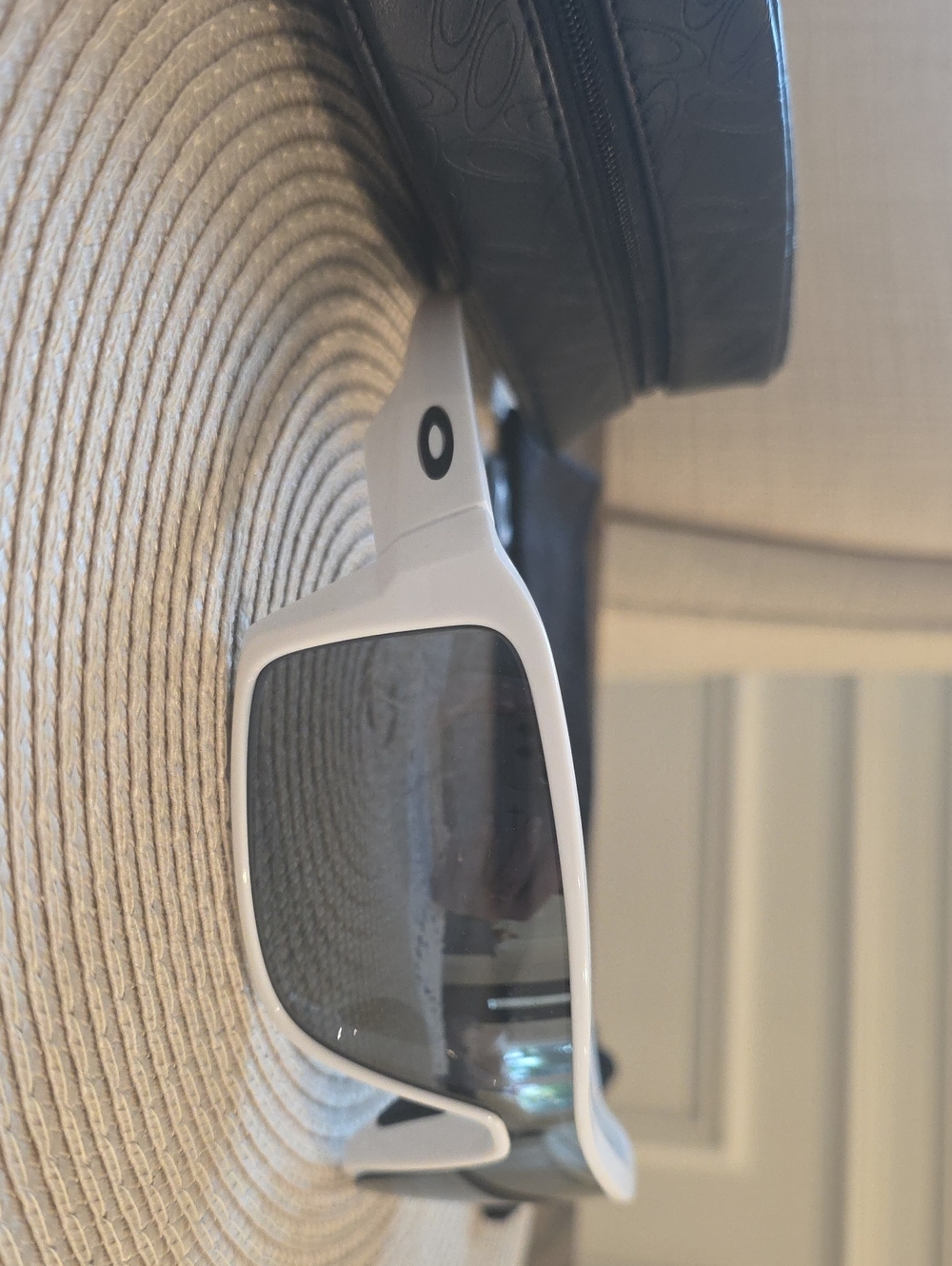 Oakley White Frame Sunglasses with Gray Lenses